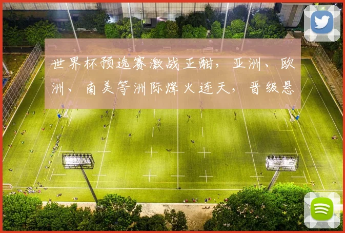 世界杯预选赛激战正酣，亚洲、欧洲、南美等洲际烽火连天，晋级悬念迭起，球迷们翘首以盼
